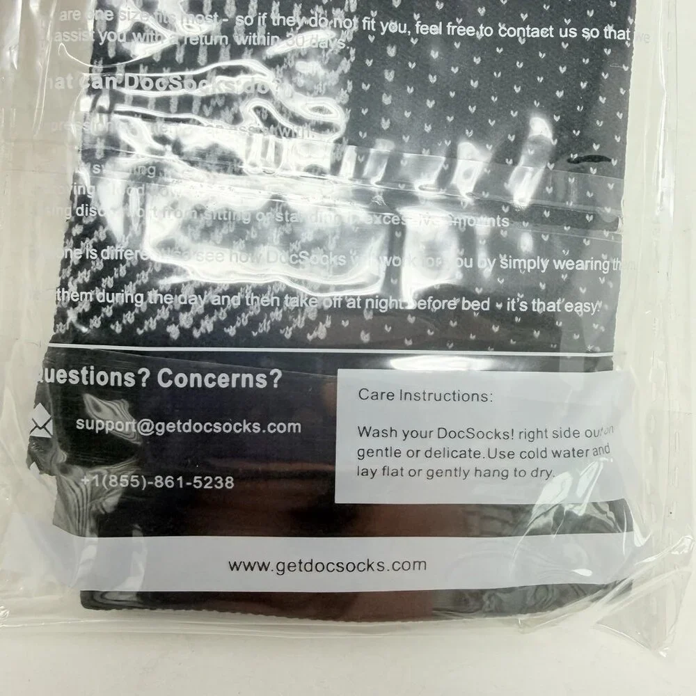 DocSocks Womens One Size 4 Pack of Compression Sleeve‎ Socks with Open Toes 244